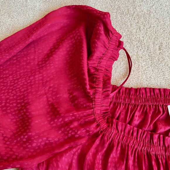 Melrose & Market Women's Red Long Sleeve Peplum Top - Picture 6 of 12